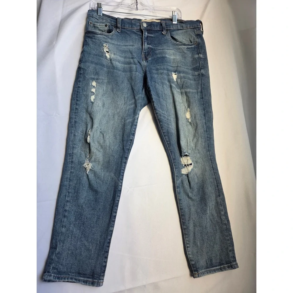 Gap  Best Girlfriend Jeans Womens Blue Medium Relaxed Mid Straight